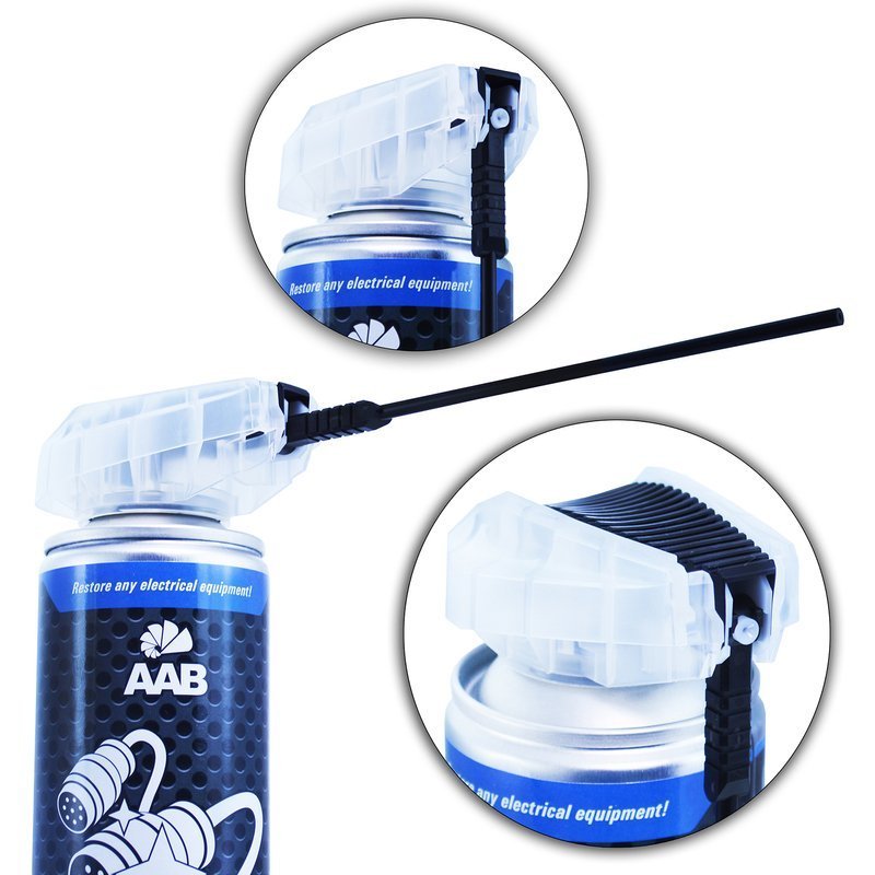AAB Contact Cleaner PRO 300ml - Detergente per Contatti Elettrici – Spray  per Saldatura, Spray Elettronica, Lubrificante WD, Spray Auto Nuova