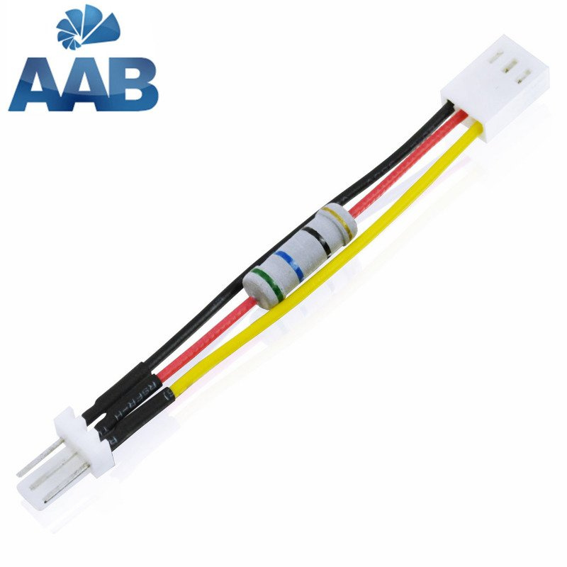 Sprieguma samazināšanas kabelis AABCOOLING AAB C10 3-pin ventilatoram ar 56 Ω rezistoru