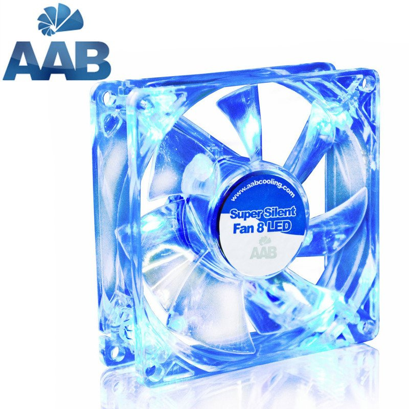 AABCOOLING Super Silent Fan 8 BLUE LED – zils LED apgaismojums