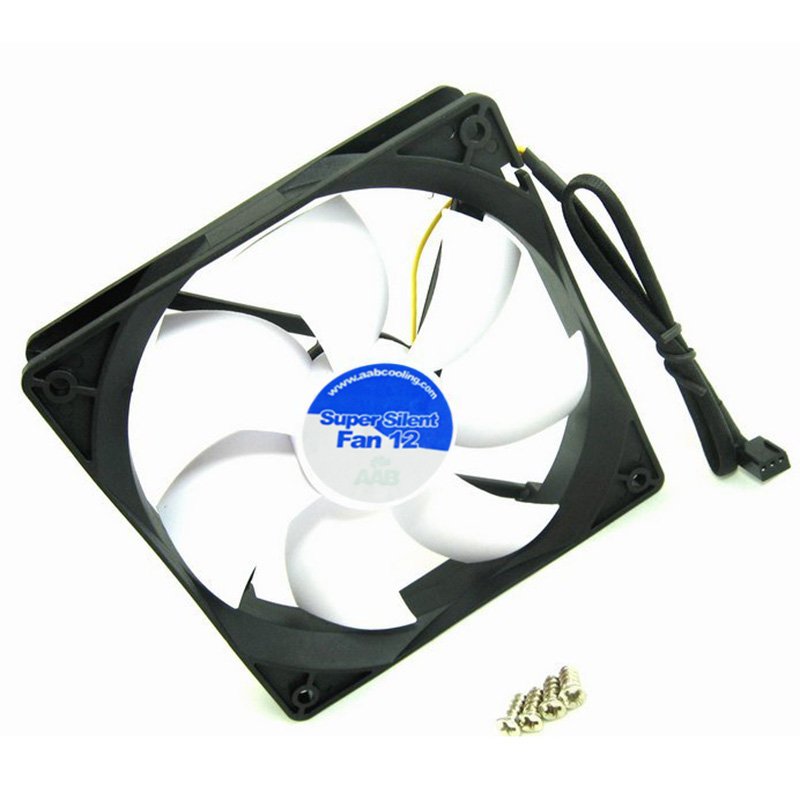 AABCOOLING Super Silent Fan 12 Pro - 120mm Ventilateur pour Boîtier PC  Silencieux et Efficace avec 4 Pads Anti Vibrations, 12V, Ventilation PC,  12cm